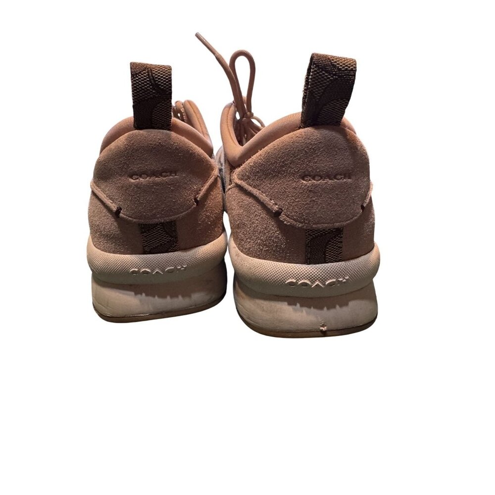 Coach Womens Signature Suede 9.5 Canvas Sneakers - Picture 2 of 4